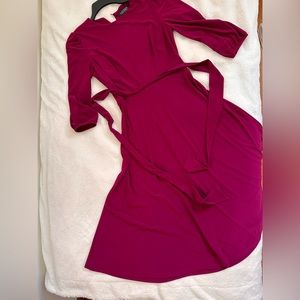 Magenta tea length dress by Lauren Ralph Lauren